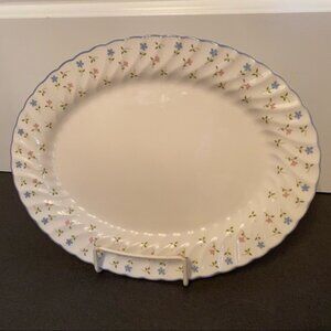JOHNSON BROTHERS MELODY WHITE FLORAL CHINA PLATTER 12” HOME DINING SERVEWARE